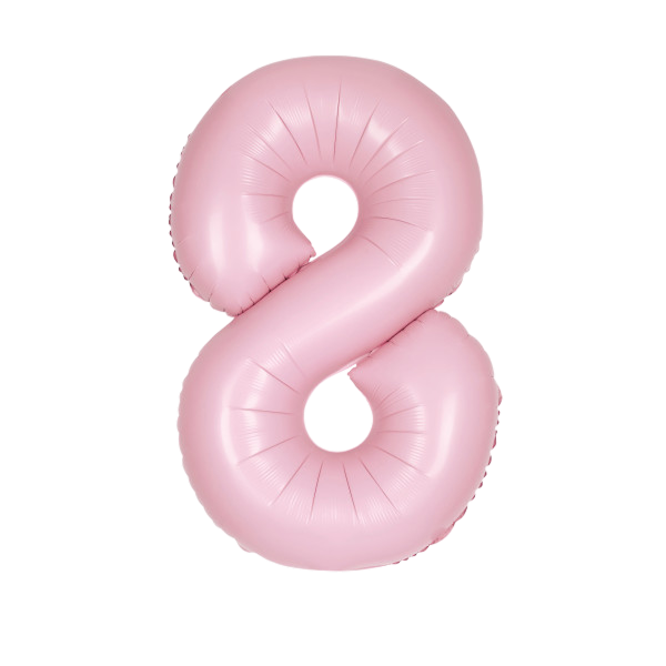 Large Number 8 Pink